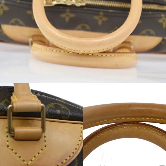 LOUIS VUITTON LV Logo Deauville Hand Bag Monogram Leather Brown 558-082225 - Picture 8 of 16